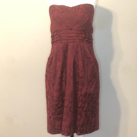 Paisley Print Pocketed Strapless Dress - Picture 7 of 13